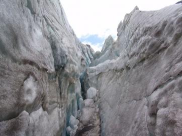 Eiskurs und Felsausbildung Kaunertal Ötztaler Alpen:  im Gletscherbruch