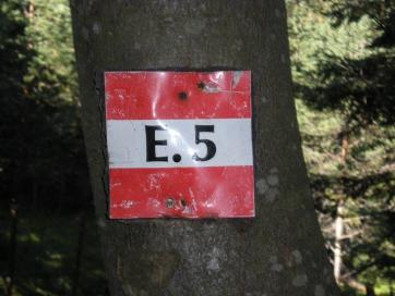 E5 Bozen - Trient: E5 Wegemarkierung