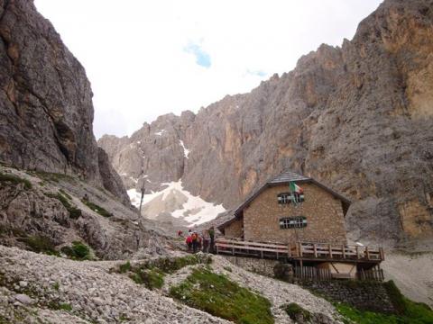 Dolomiten Durchquerung Wanderwoche: die Langkofelhütte