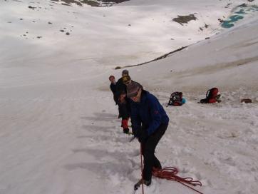 Eiskurs und Felsausbildung Kaunertal Ötztaler Alpen: Sicherungstechnik im Schnee