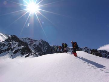 Eiskurs und Felsausbildung Kaunertal Ötztaler Alpen: Tour zur Weißseespitze - nach oben