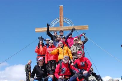 Eiskurs und Felsausbildung Kaunertal Ötztaler Alpen: Tour zur Weißseespitze - Gipfelglück