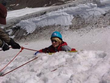 Eiskurs und Felsausbildung Kaunertal Ötztaler Alpen: Spaltenrettung - fast oben