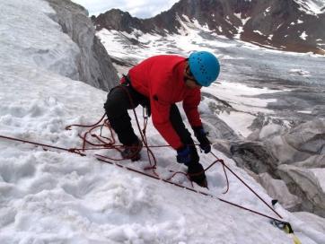 Eiskurs und Felsausbildung Kaunertal Ötztaler Alpen: Spaltenrettung - Hochziehen