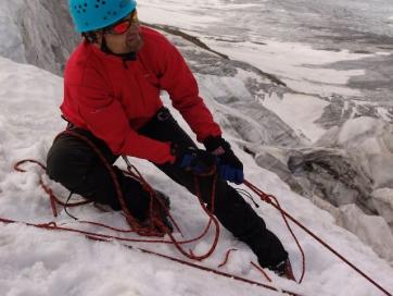 Eiskurs und Felsausbildung Kaunertal Ötztaler Alpen: Spaltenrettung - Menpower