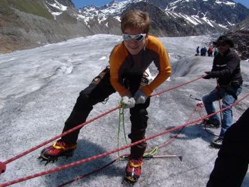 Eiskurs und Felsausbildung Kaunertal Ötztaler Alpen: Spaltenrettung Sicherung
