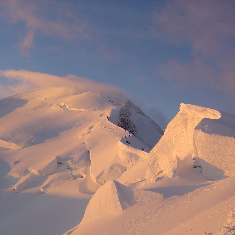 Mont Blanc Besteigung: Gipfelaufbau