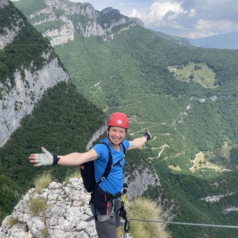 Gerardo Sega: Klettersteig Ausstieg