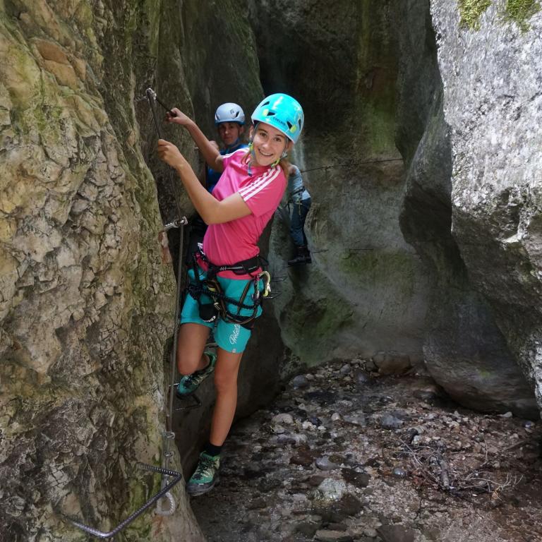 Klettersteig gehen - Im Sentiore del Sallagoni bei Dro