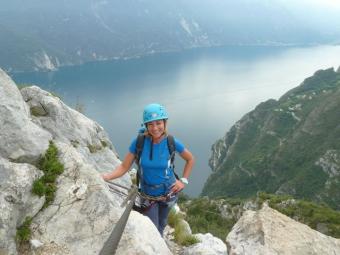Gardasee Klettersteig Kurs: Aufstieg am Fausto Susatti