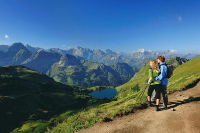 Steinbocktour durch die Allgäuer Alpen: über dem  Seealpsee am Nebelhorn