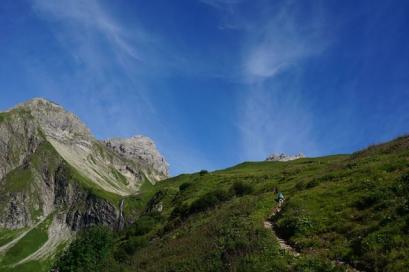 Steinbocktour durch die Allgäuer Alpen: die letzten Meter zur Rappenseehütte