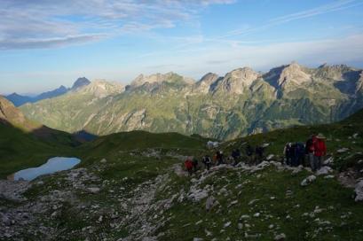 Steinbocktour durch die Allgäuer Alpen: Abmarsch an der Rappensee Hütte