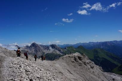 Steinbocktour durch die Allgäuer Alpen: Kratzer Feld Abstieg