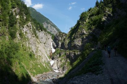 E5 Alpenüberquerung Bergschule Oberallgäu: Simms Wasserfälle