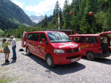 E5 Alpenüberquerung Bergschule Oberallgäu: Taxibus Madau