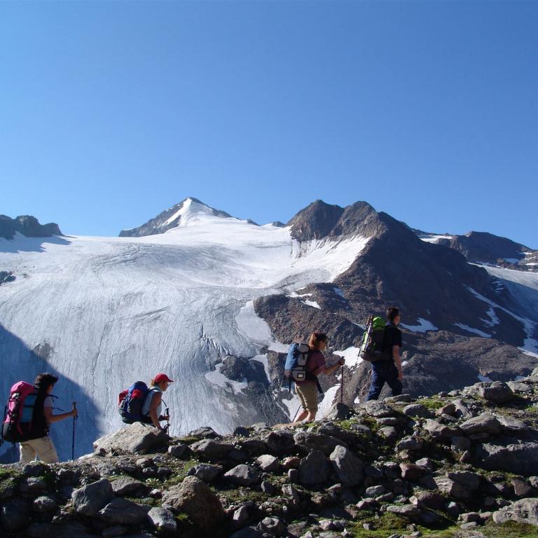 E5 mit Similaunbesteigung: Similaunblick