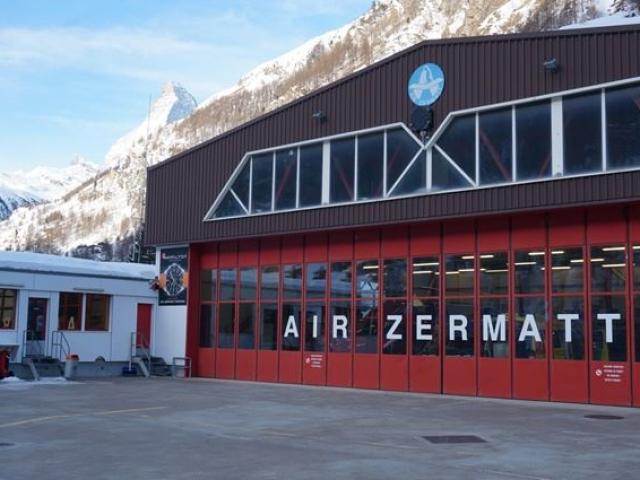 Haute Route: Heliport der Air Zermatt