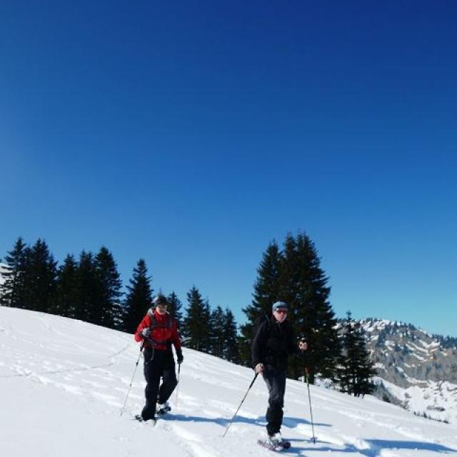 Schneeschuhwandern Hörnerkette: Abstieg von Ochsenkopf