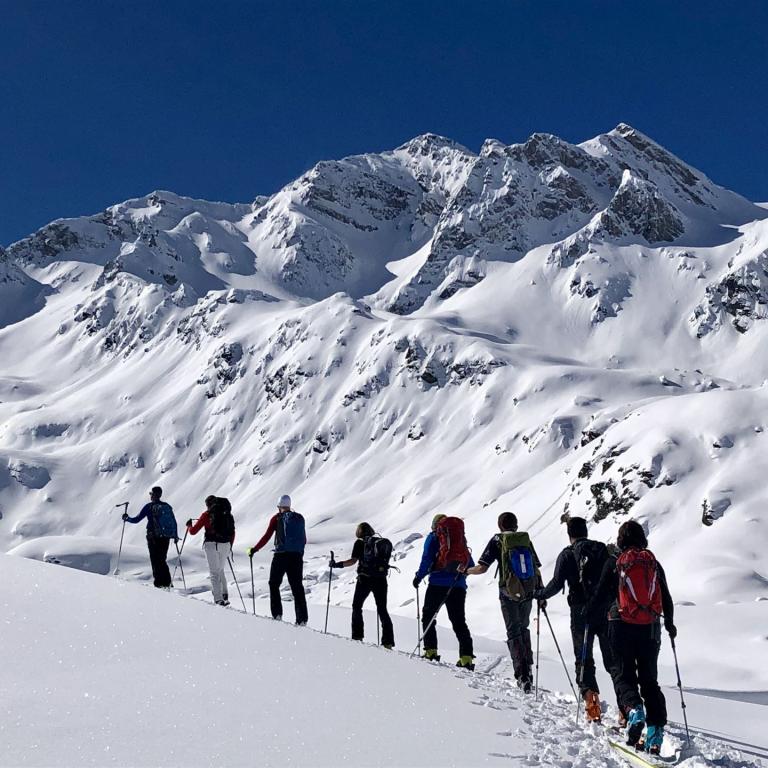 Skitouren Pustertal: Gruppen Aufstieg